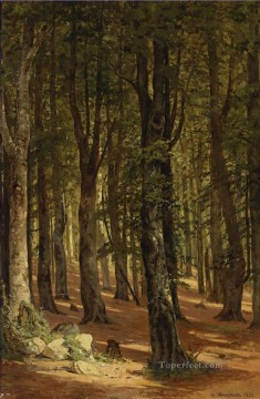 feyntje van steenkiste Painting - IN THE WOODS classical landscape Ivan Ivanovich forest